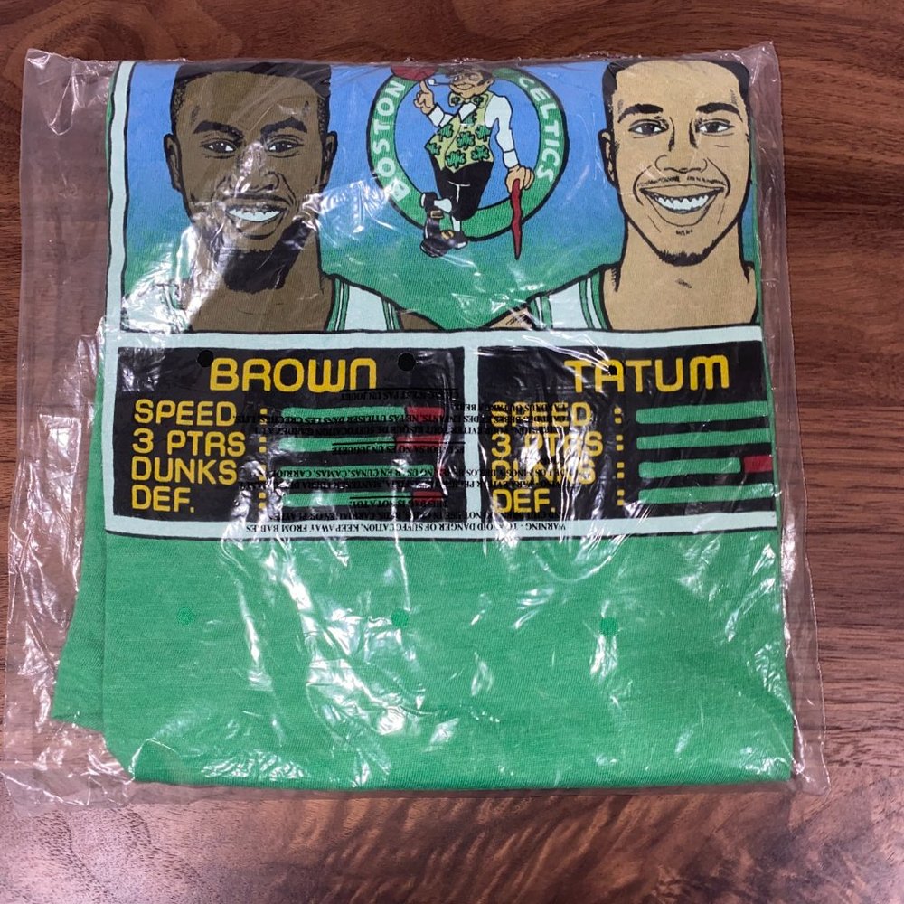HOMAGE NBA Jam Brown and Tatum Boston Celtics Green Tee